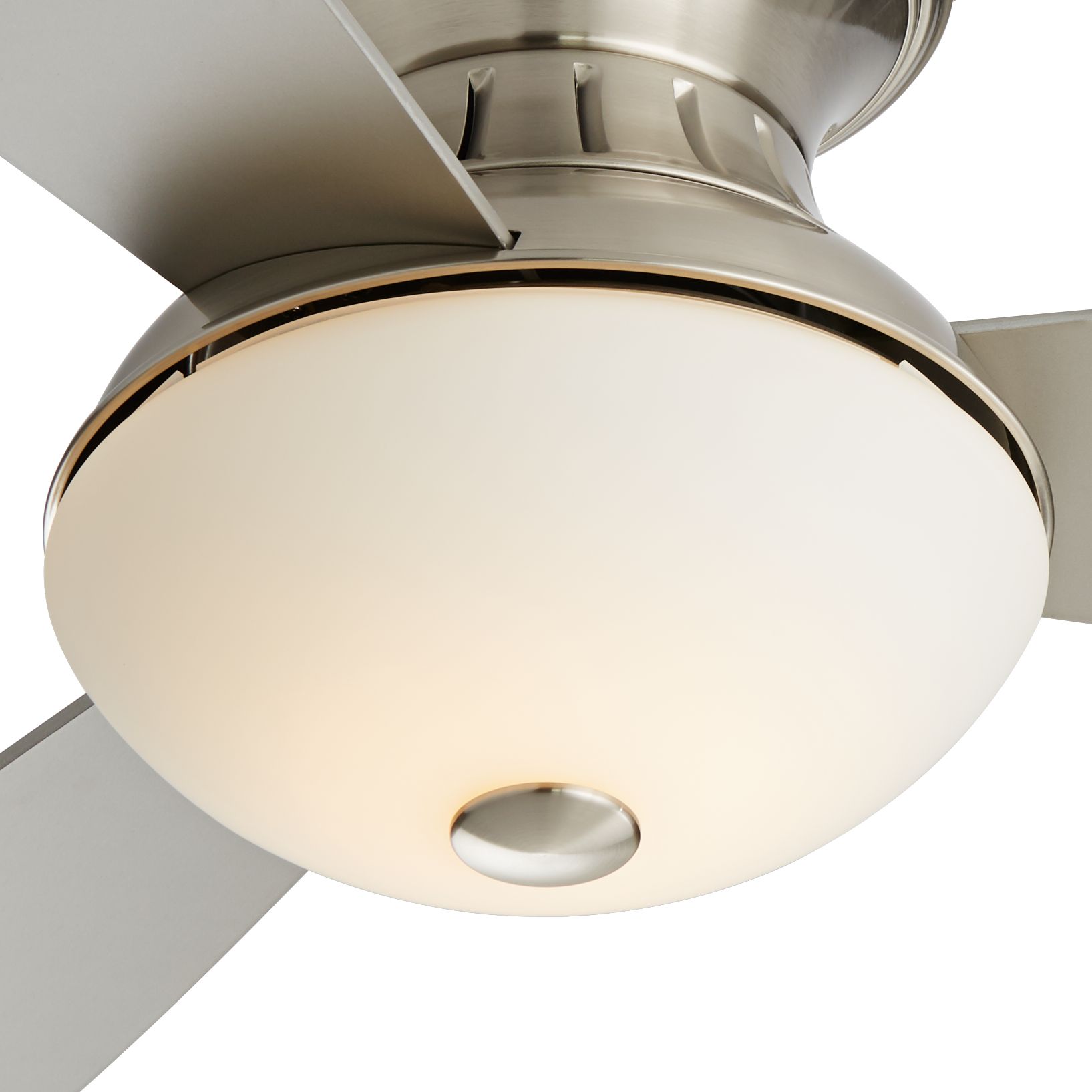 Possini Euro Design Ceiling Fan 52" Encore Possini Euro Brushed Nickel Hugger Ceiling Fan 45E24