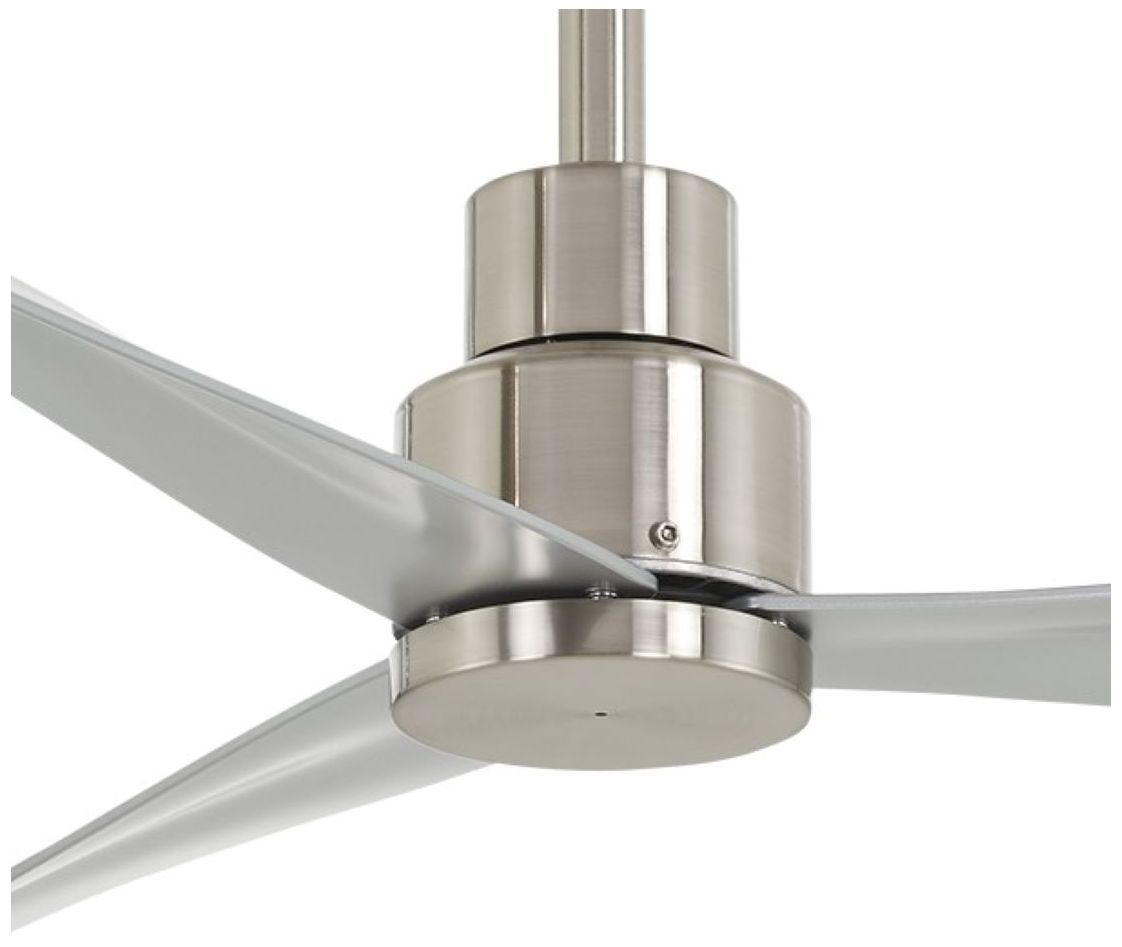 44" Minka Aire Simple Brushed Nickel Outdoor Ceiling Fan 45X24