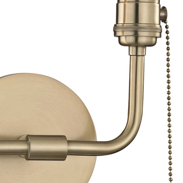 Lexi 12 1/4" High Aged Brass 2Light Pull Chain Wall Sconce 46E27