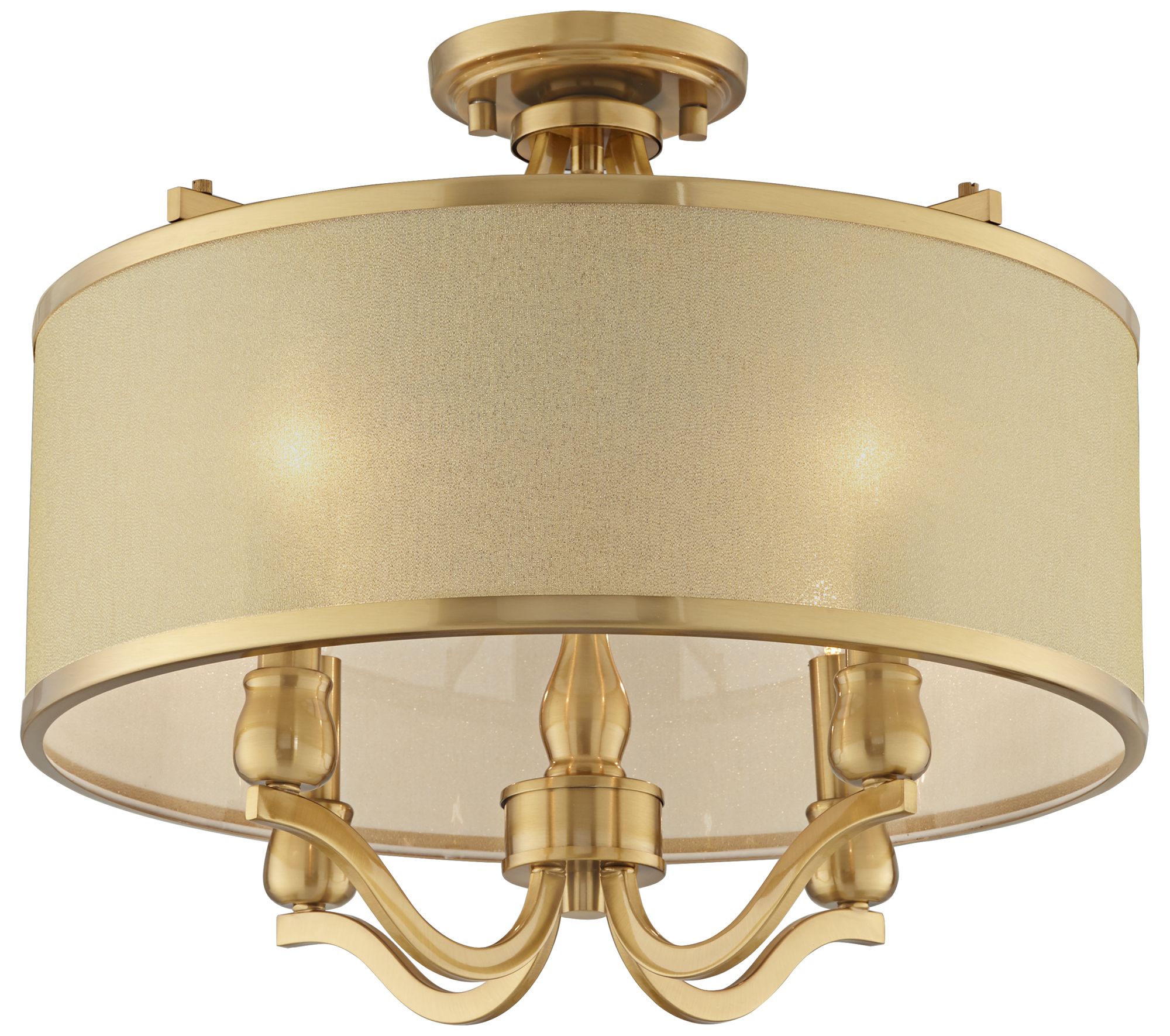 Nor 18" Wide Antique Brass Traditional Ceiling Light 46J76 Lamps Plus