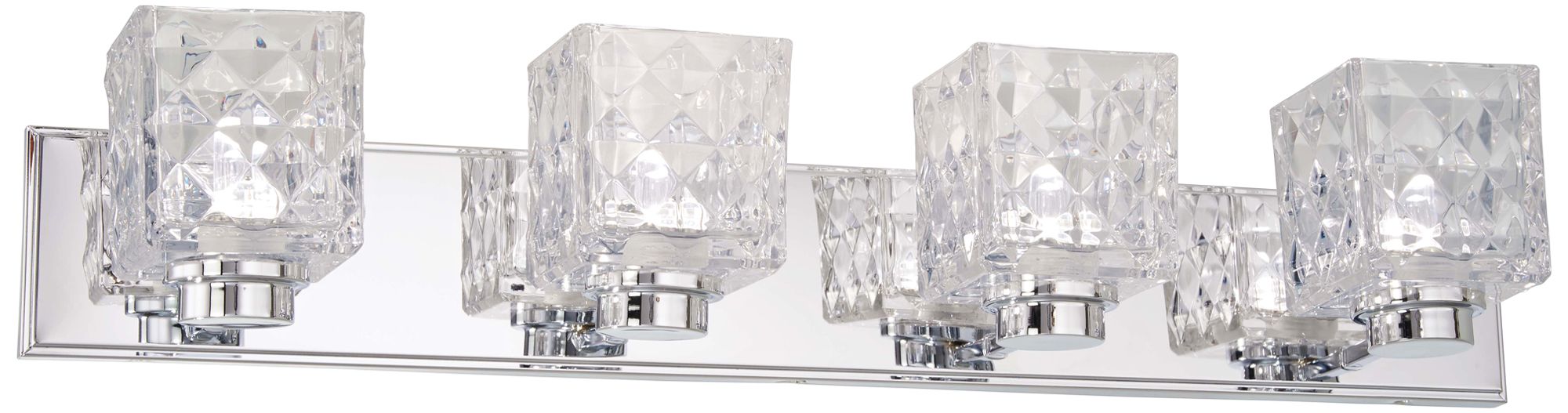 Glorietta 31 1/2" Wide Chrome 4Light LED Bath Light 47N73 Lamps Plus