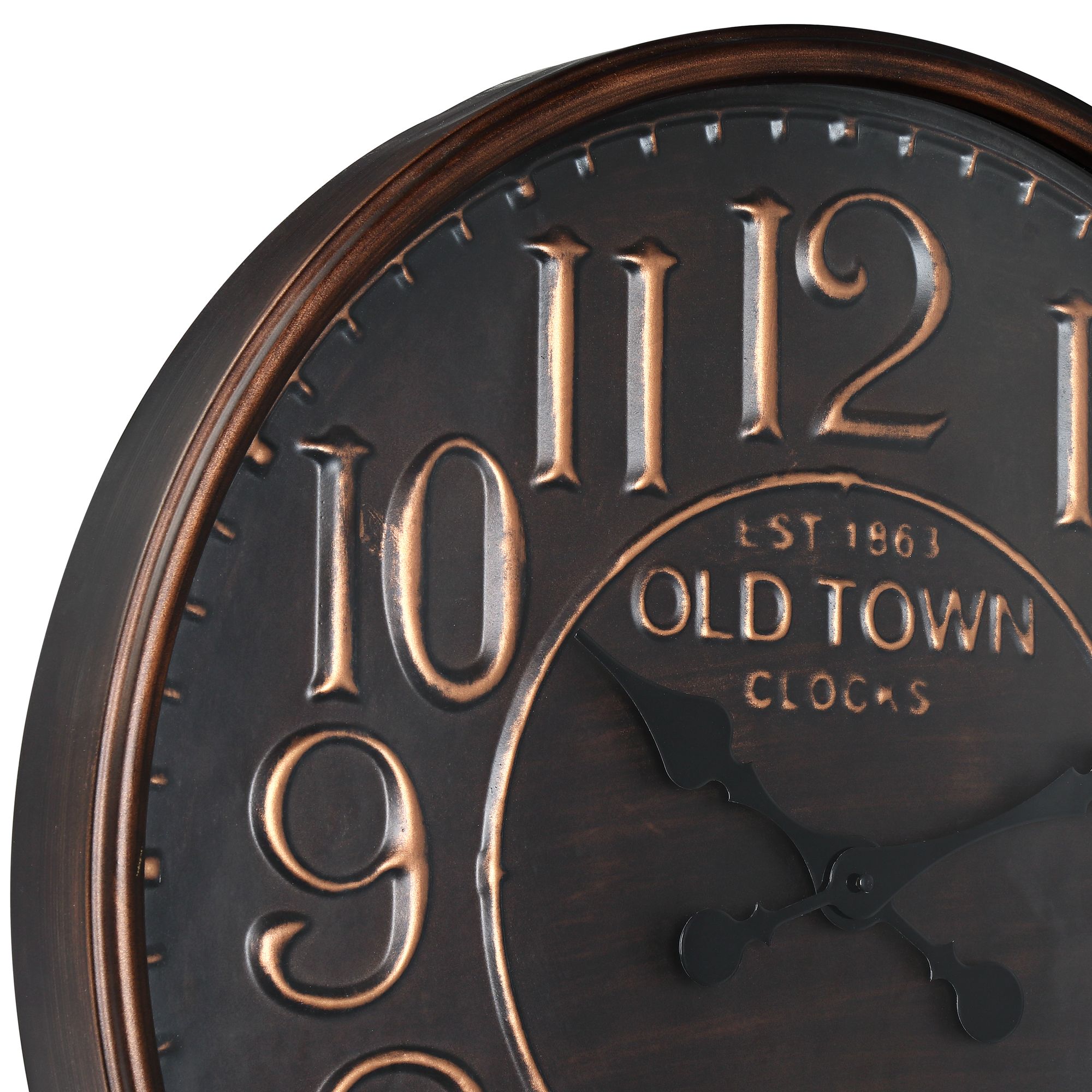 Est 1863 Old Town Round Wall Clock 47P93 Lamps Plus