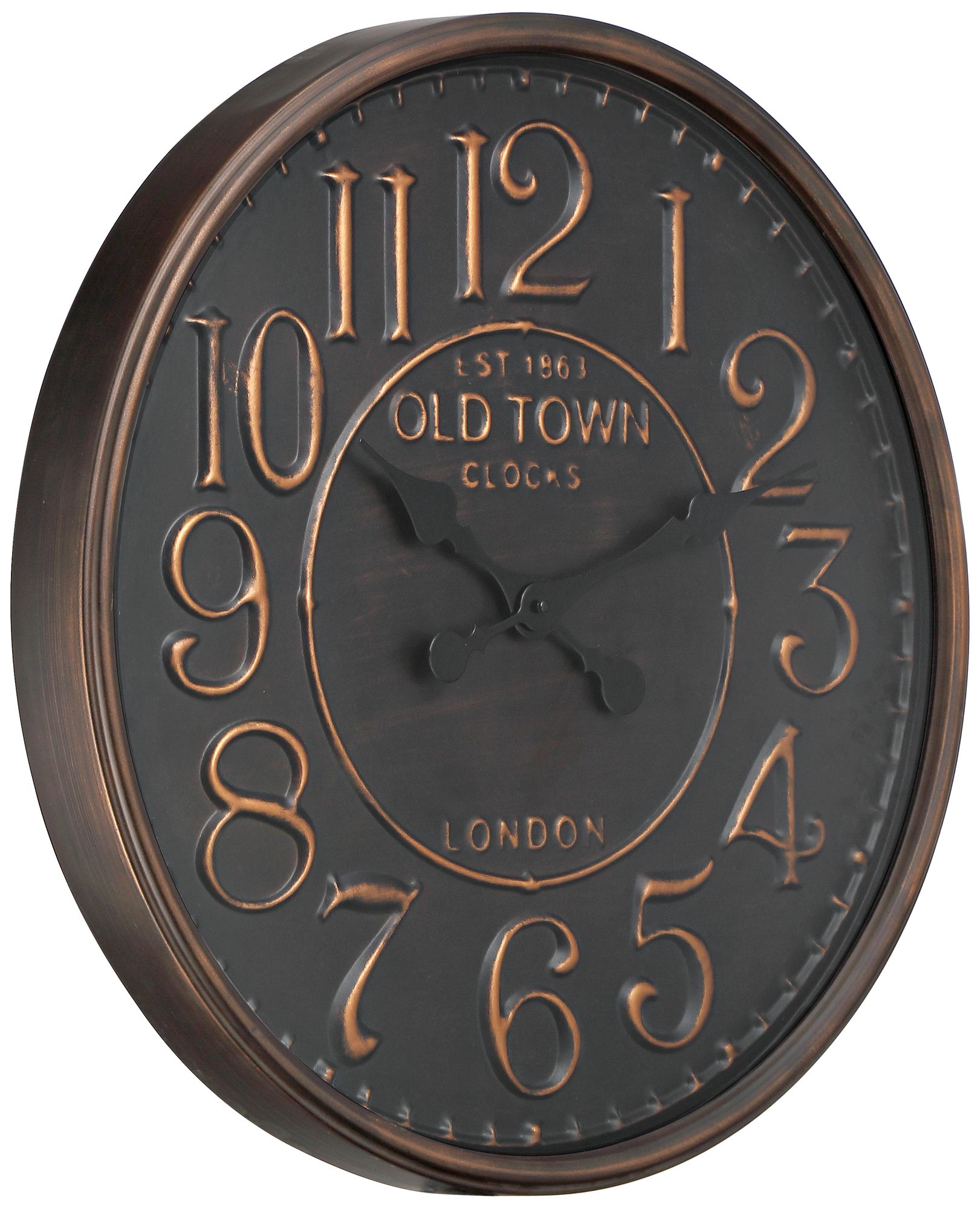 Est 1863 Old Town Round Wall Clock 47P93 Lamps Plus