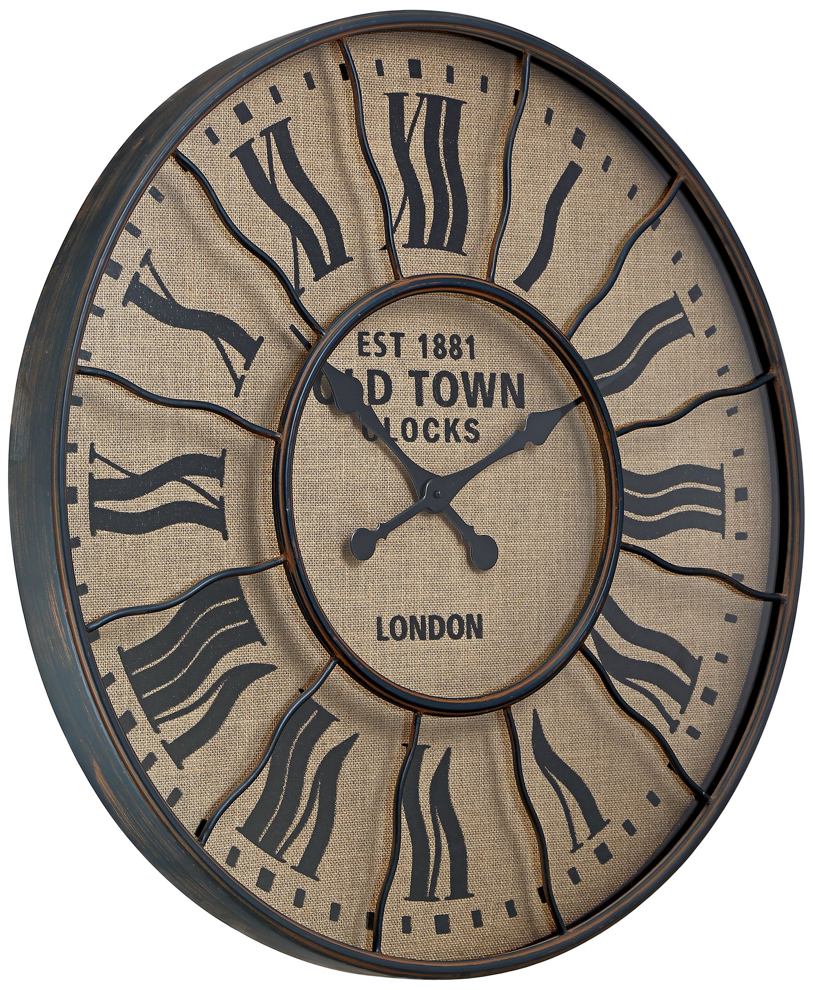 EST 1881 Old Town London 31 1/2" Round Wall Clock 47P97 Lamps Plus