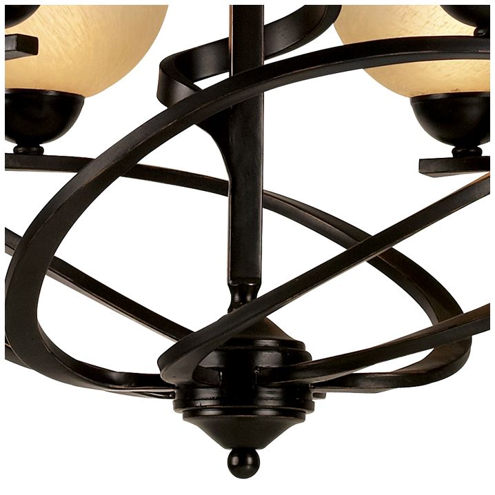 Franklin Iron Works 27 1/2"W Dark Mocha Ribbon Chandelier 48298