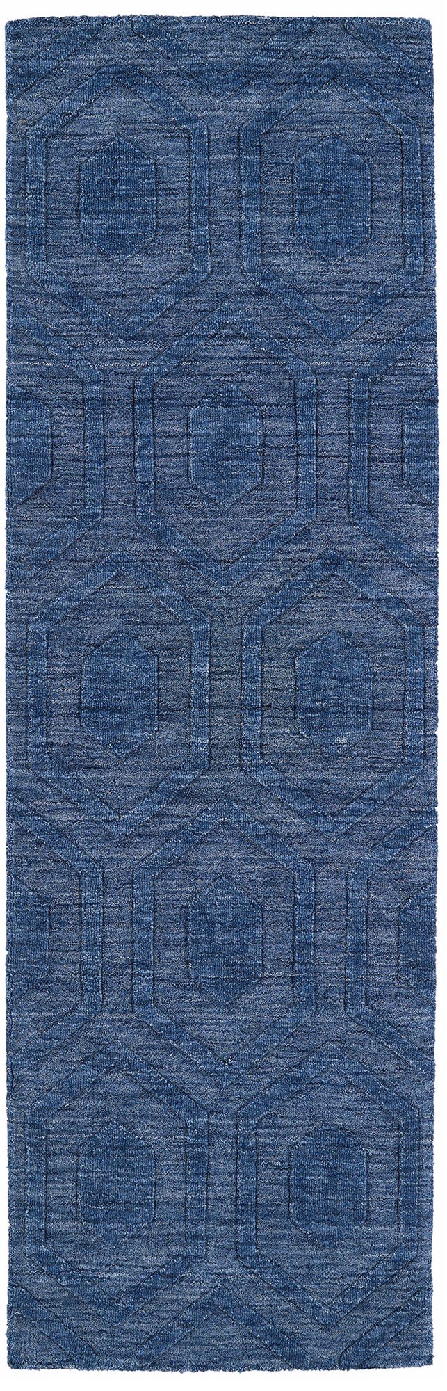 Kaleen Imprints Modern IPM0117 Blue Hexagon Rug 4P878 Lamps Plus