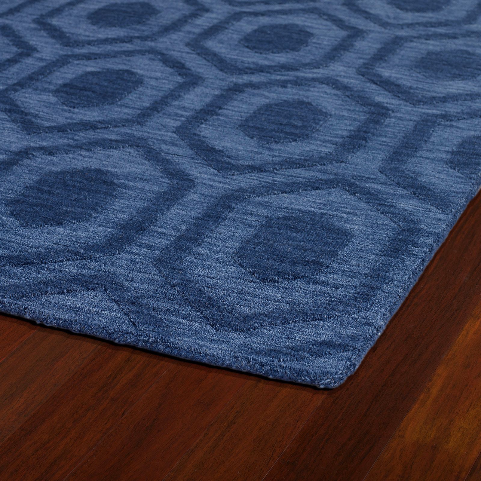 Kaleen Imprints Modern IPM0117 Blue Hexagon Rug 4P878 Lamps Plus