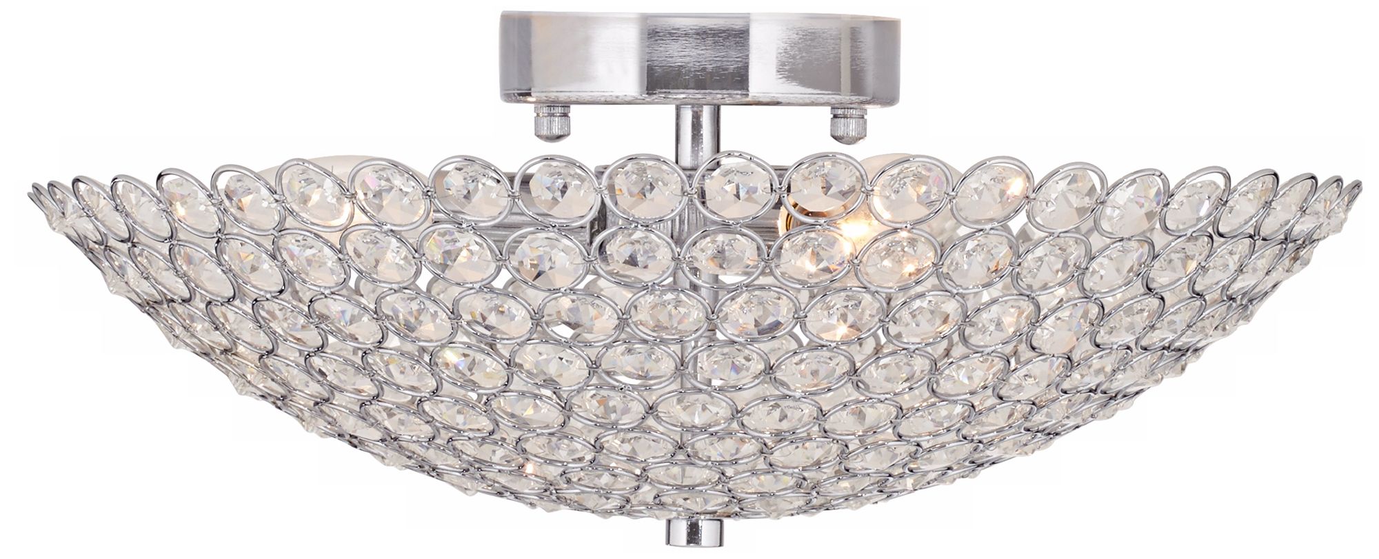 Possini Euro Design Geneva 12" Wide Crystal Ceiling Light