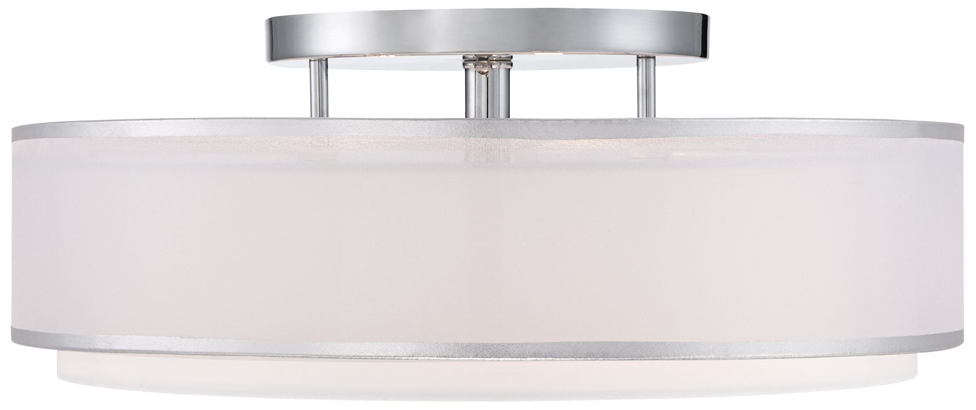 Possini Euro Design Double Organza 20" Wide Ceiling Light 4R270