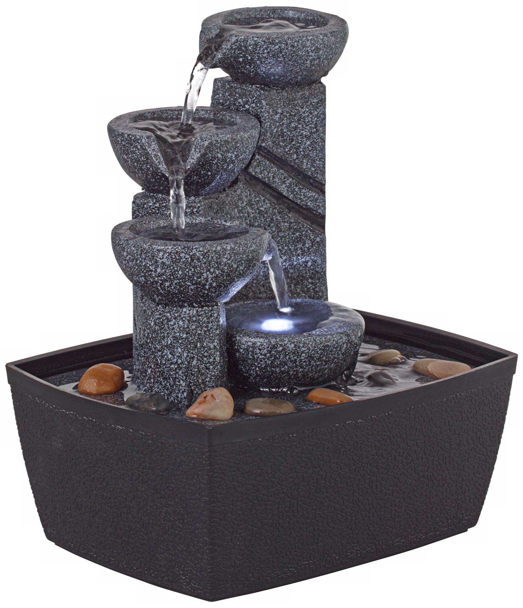 Rowell 7 1/2" High Tabletop Fountain with Light 4R502 Lamps Plus