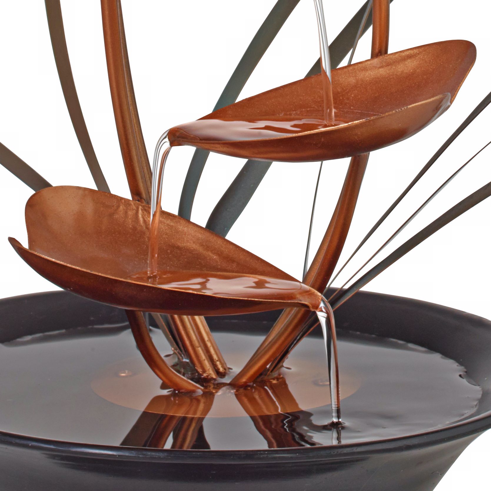 Bloomfield Copper Flower 13" High Tabletop Fountain 4R631 Lamps Plus