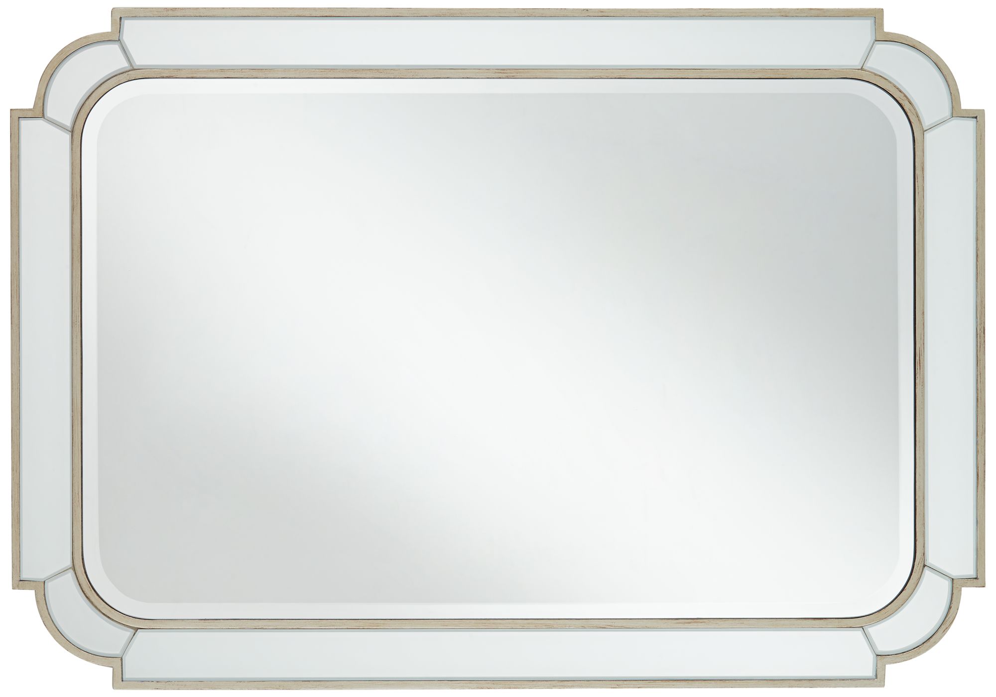 Remington Matte White with Copper Trim 28" x 40" Wall Mirror 504T0
