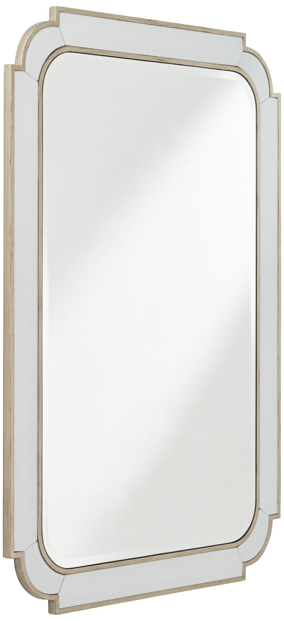Remington Matte White with Copper Trim 28" x 40" Wall Mirror 504T0