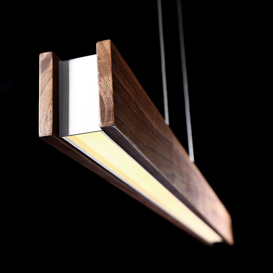 Drift 38" Wide Dark Walnut LED Kitchen Island Light Pendant 55K72