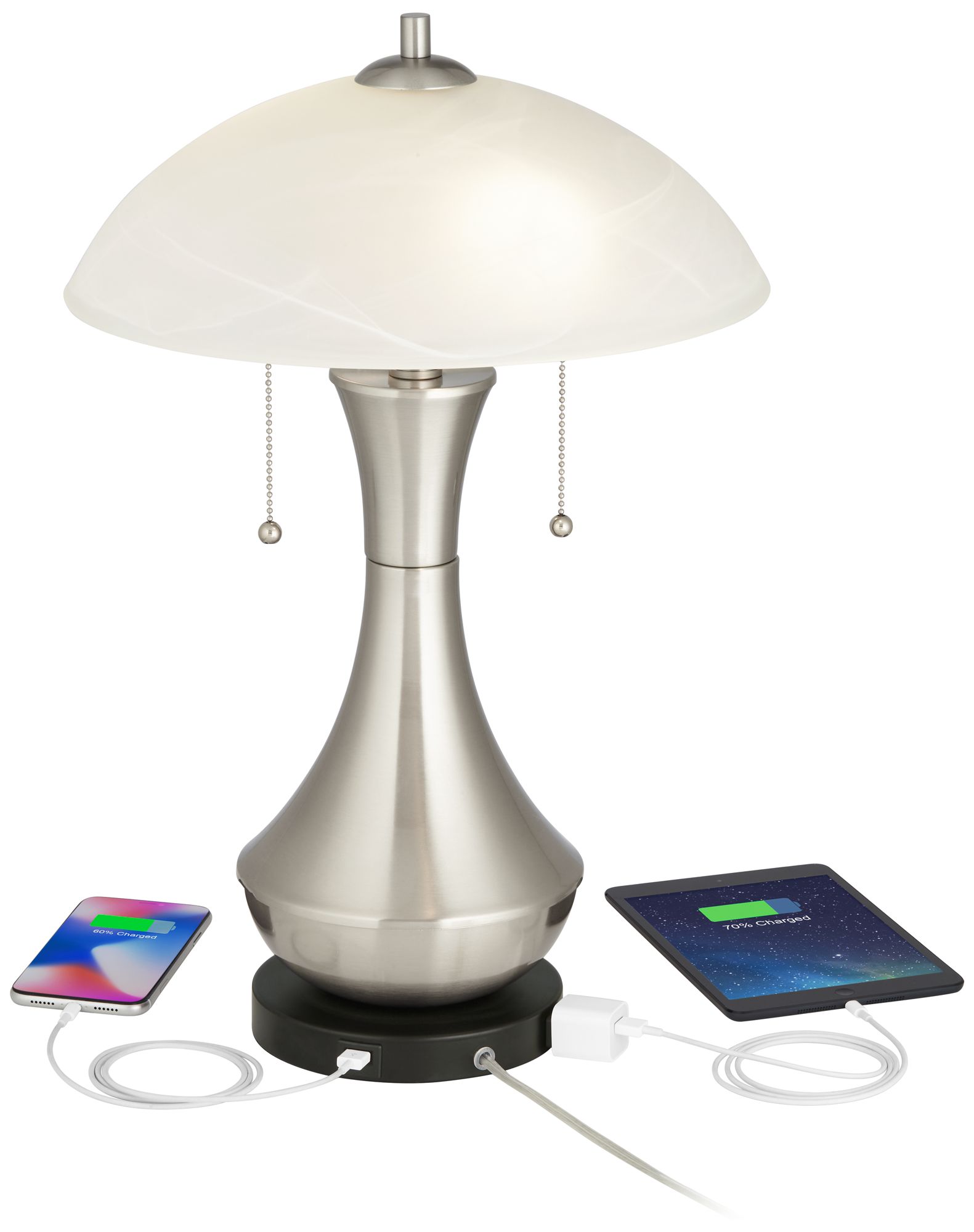 Simon Modern Accent USB Table Lamps Set of 2 55K85 Lamps Plus