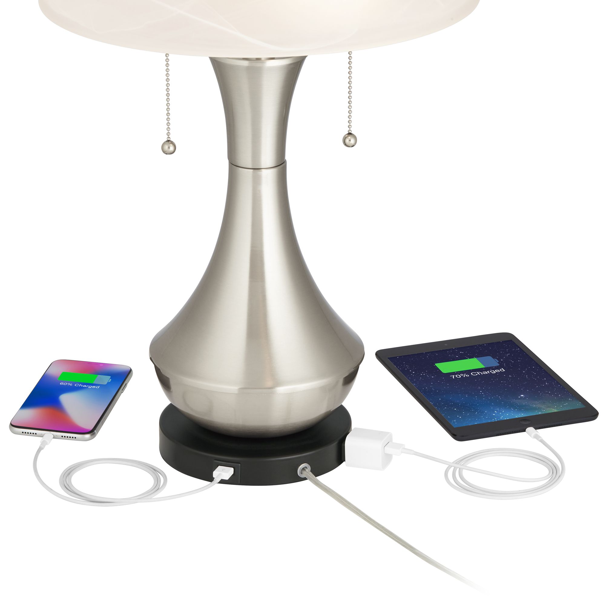Simon Modern Accent USB Table Lamps Set of 2 55K85 Lamps Plus