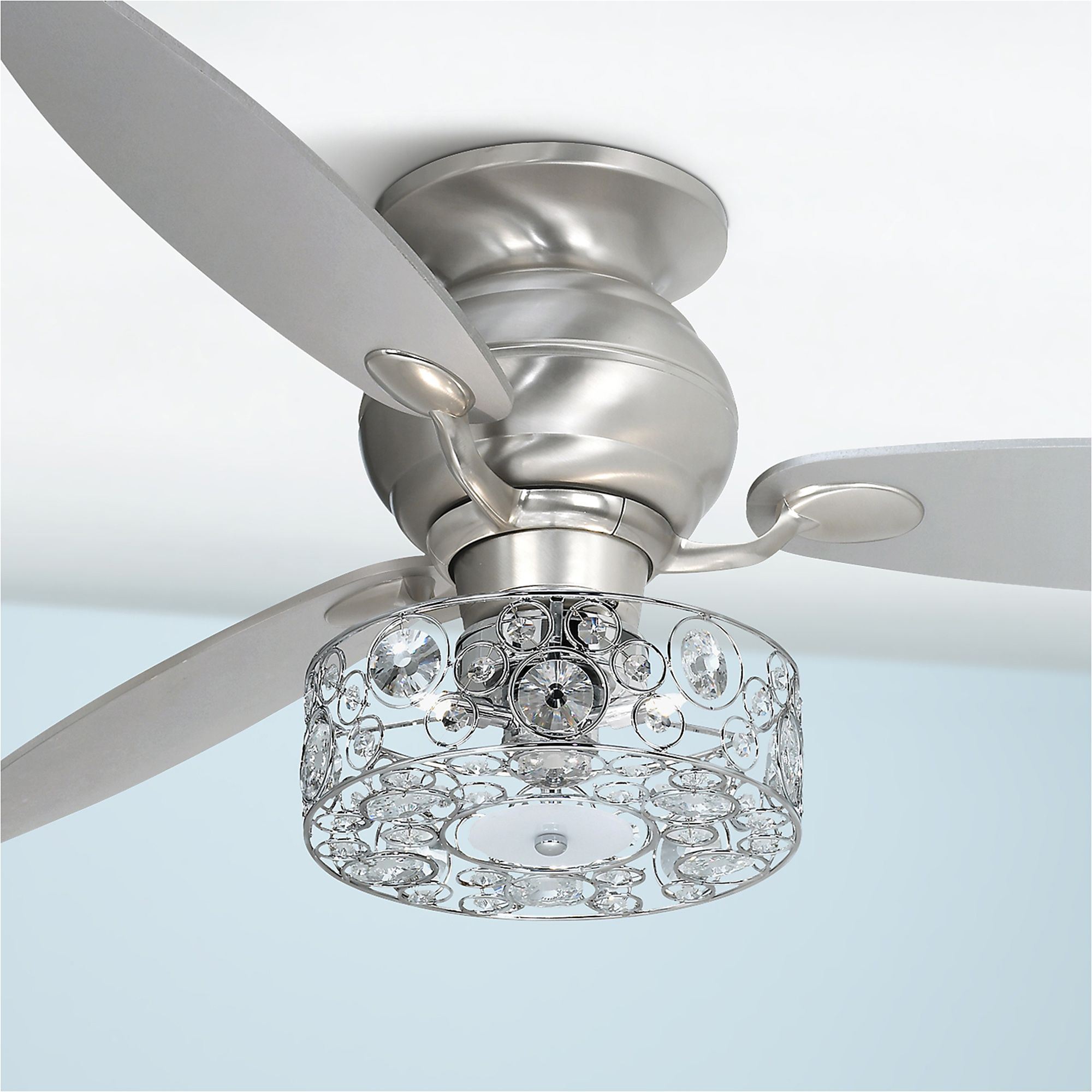 Possini LED Crystal 10" Round Ceiling Fan Light Kit 55T05 Lamps Plus