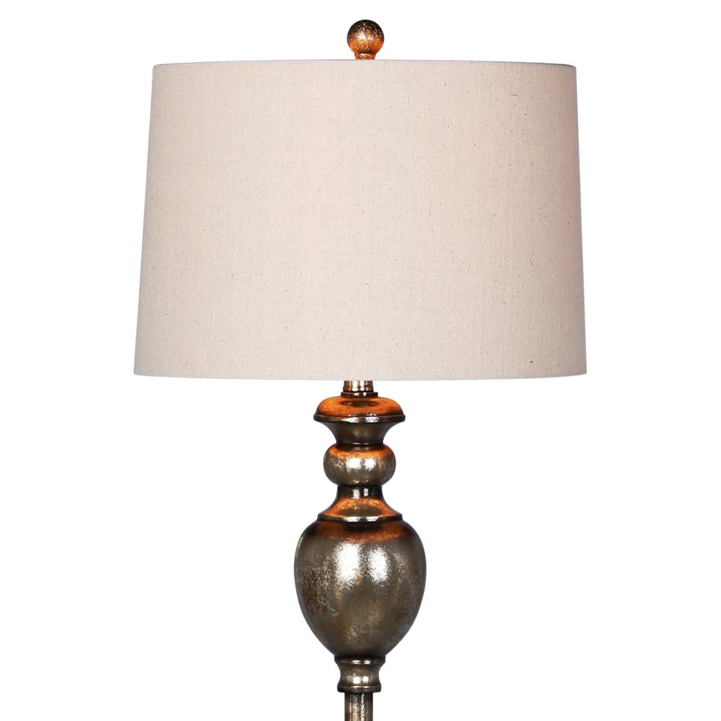 Harper Antique Gold Leaf Textured Urn Floor Lamp 55T44 Lamps Plus