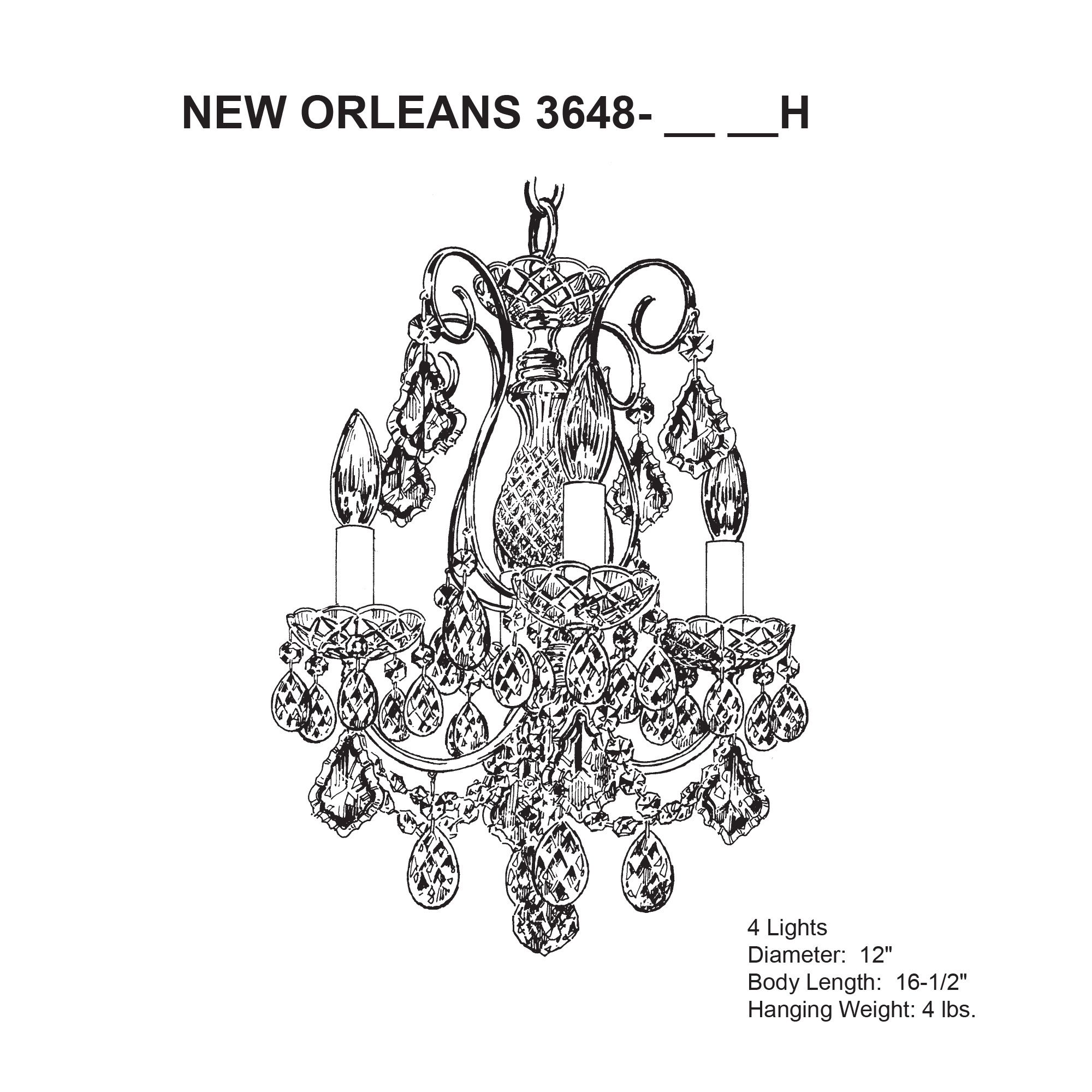 New Orleans 12" Wide Bronze HandCut Crystal Mini Chandelier 56258