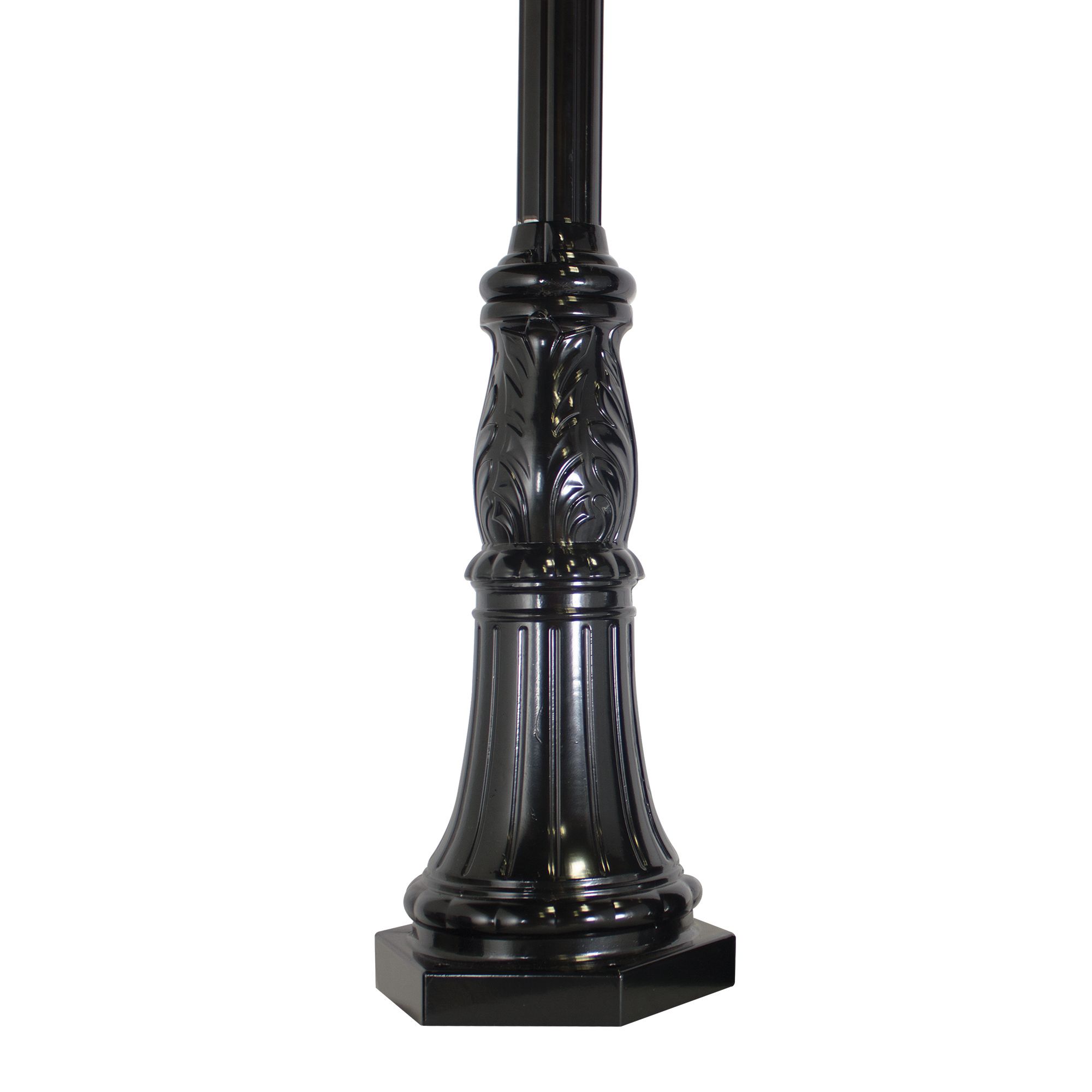 Commercial 96" High Black Outdoor Post Light Pole 58W63 Lamps Plus