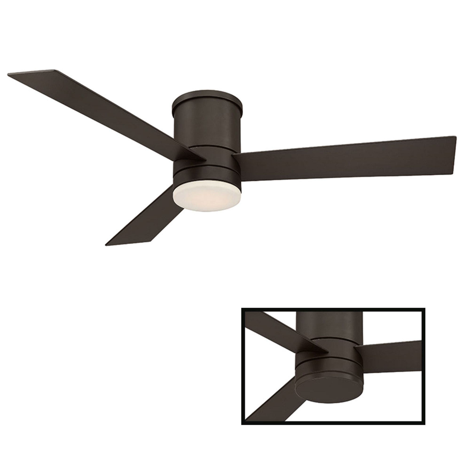 52" Modern Forms Axis Bronze Hugger Wet LED Ceiling Fan 59H47