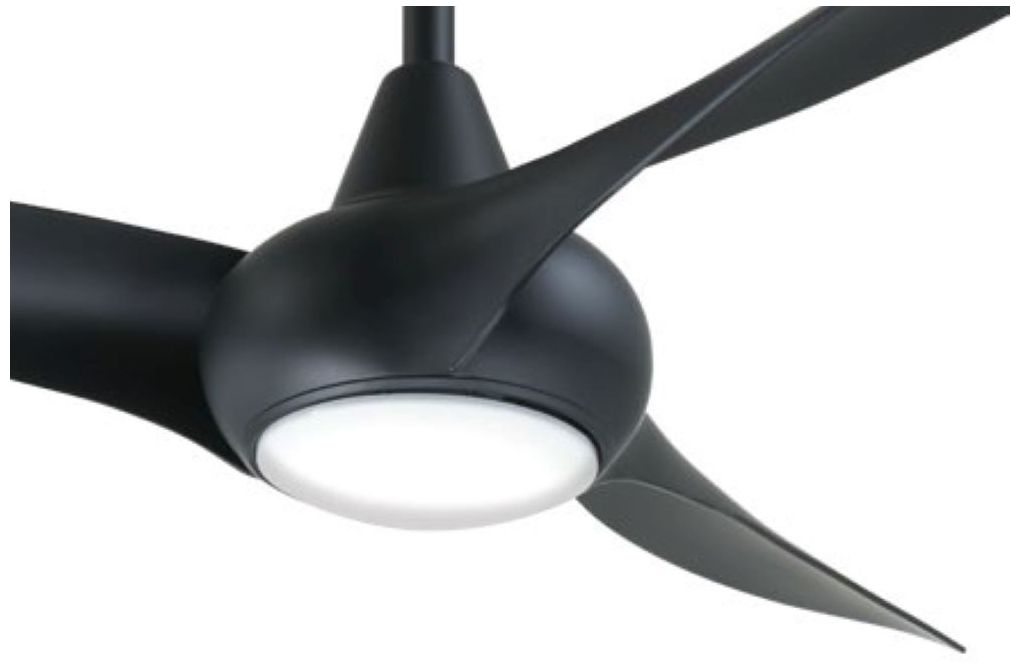 52" Minka Aire Light Wave Coal Black LED Ceiling Fan 59X73 Lamps Plus