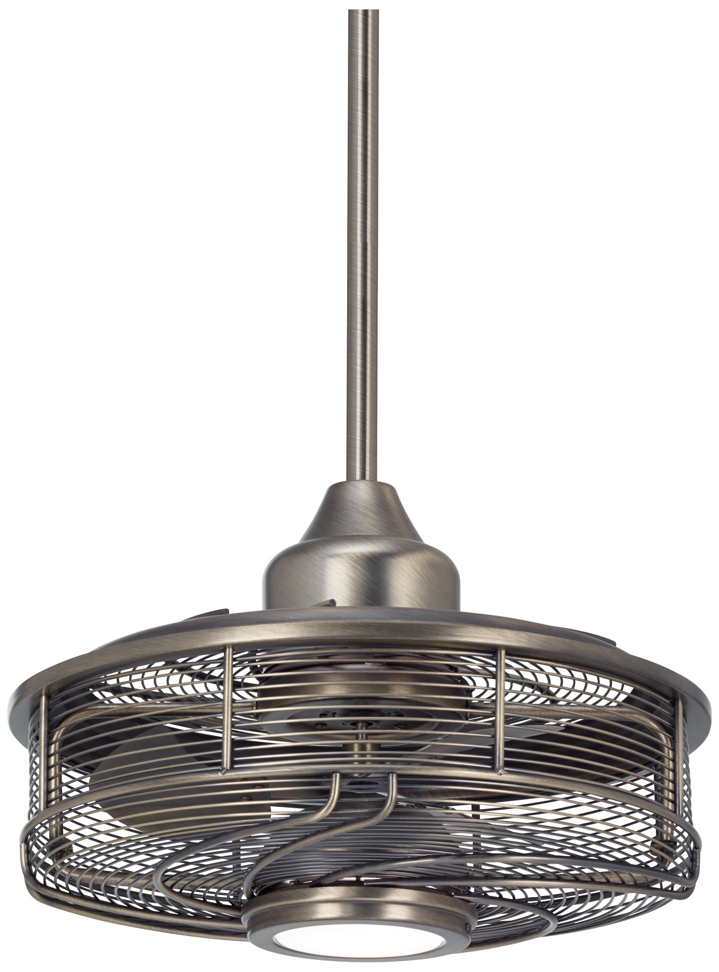 17" Casa Vestige Antique Bronze Cage LED Ceiling Fan 5D998 Lamps Plus