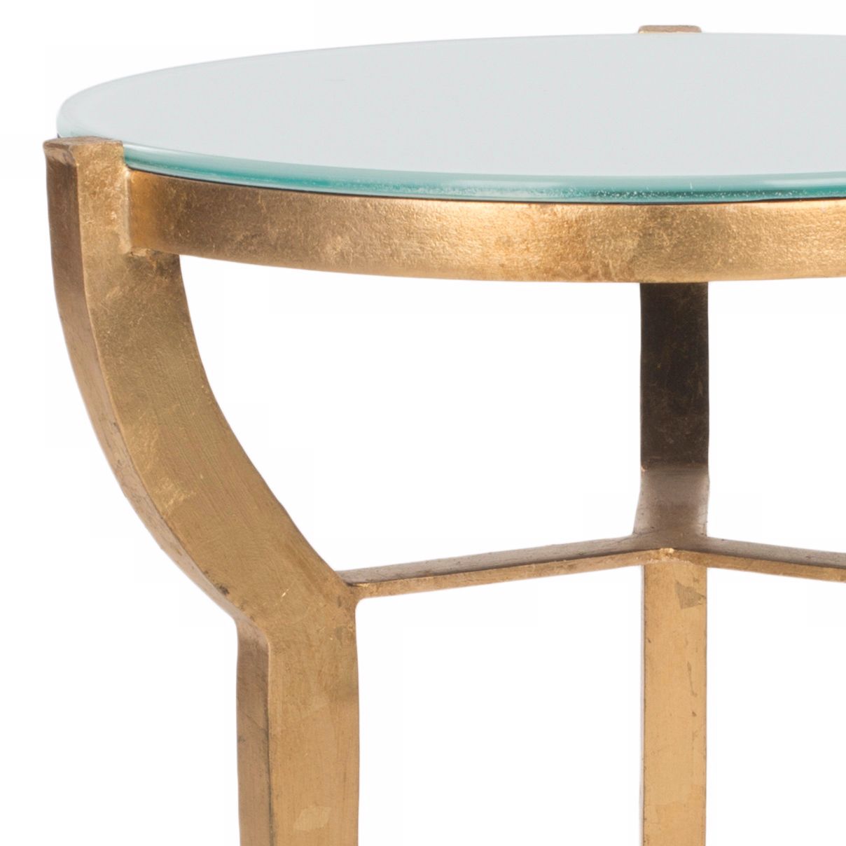 Malonton 16 1/2" Wide Gold and White Glass Accent Table 5K705