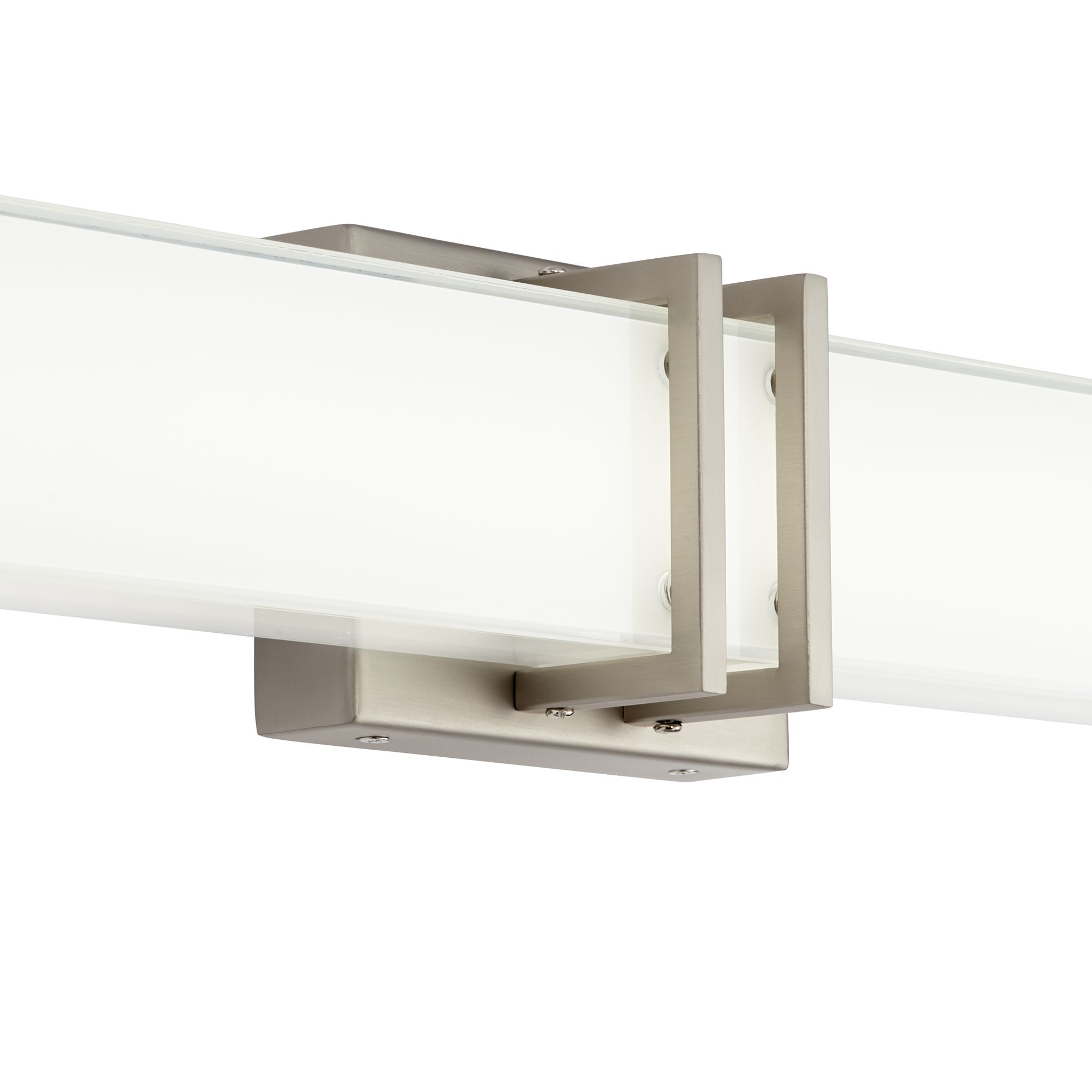 Possini Euro Exeter 36" Wide Nickel LED Bathroom Light 5T771 Lamps