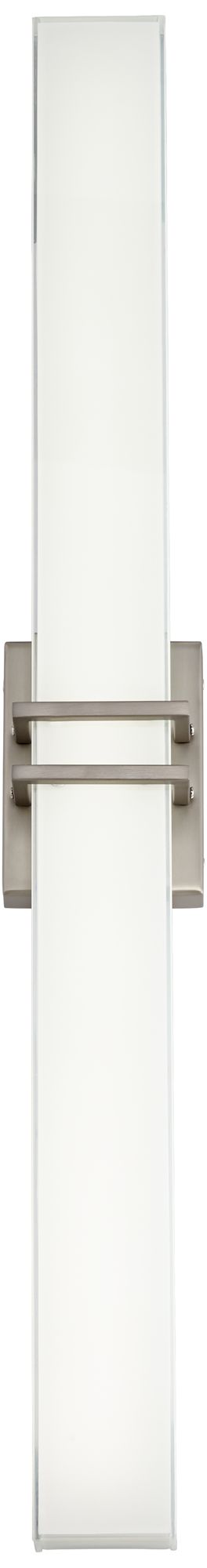 Possini Euro Exeter 36" Wide Nickel LED Bathroom Light 5T771 Lamps