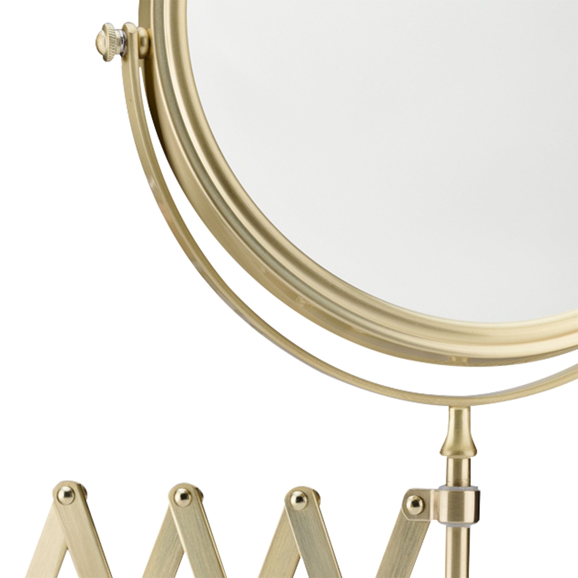 Aptations Extension Arm 9" Wide Brushed Brass Wall Mirror 5T829