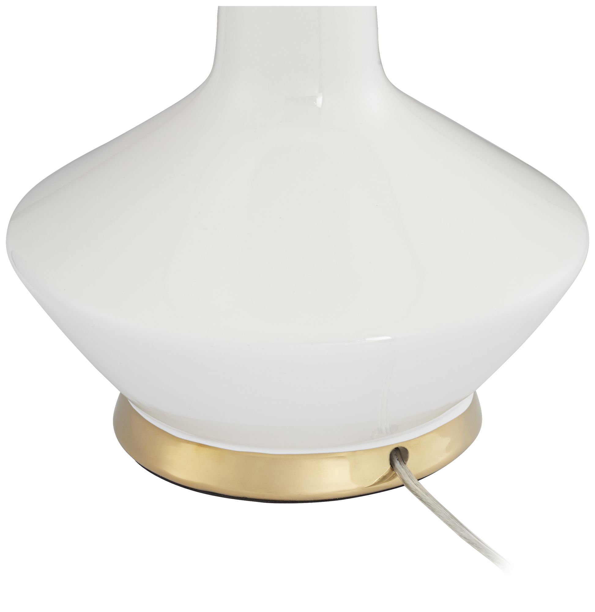 Serena Gold Accented White Ceramic Table Lamp 60M74 Lamps Plus