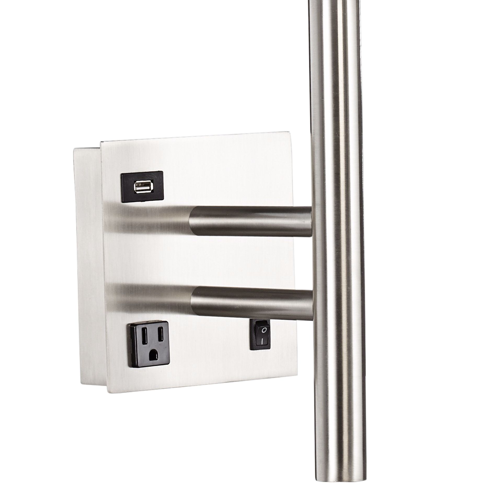 Modern Headboard PlugIn Wall Lamp with Outlet and USB Port 610J0