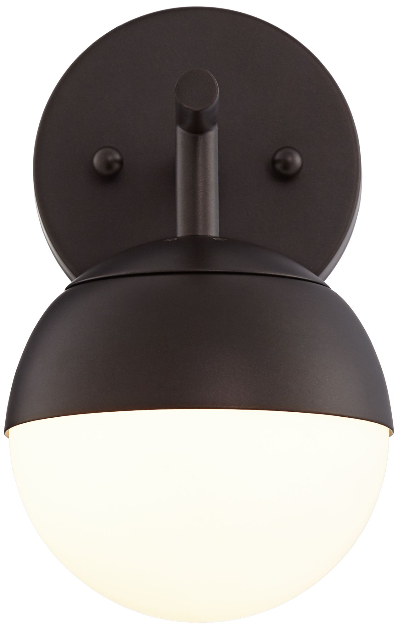 Luna Frosted Glass Bronze Globe PinUp Wall Lamp 61C98 Lamps Plus