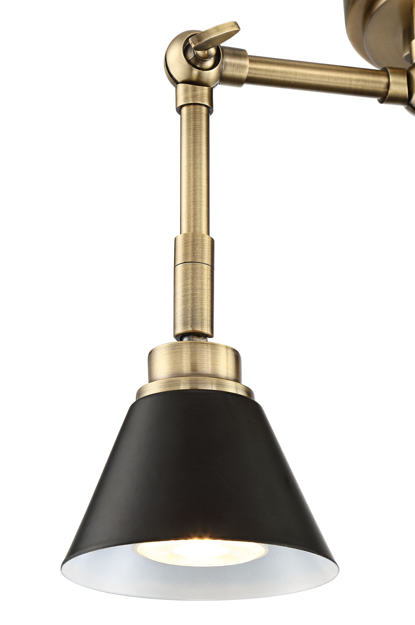 Pro Track Arnold 3Light Antique Brass LED Ceiling Light 61E81