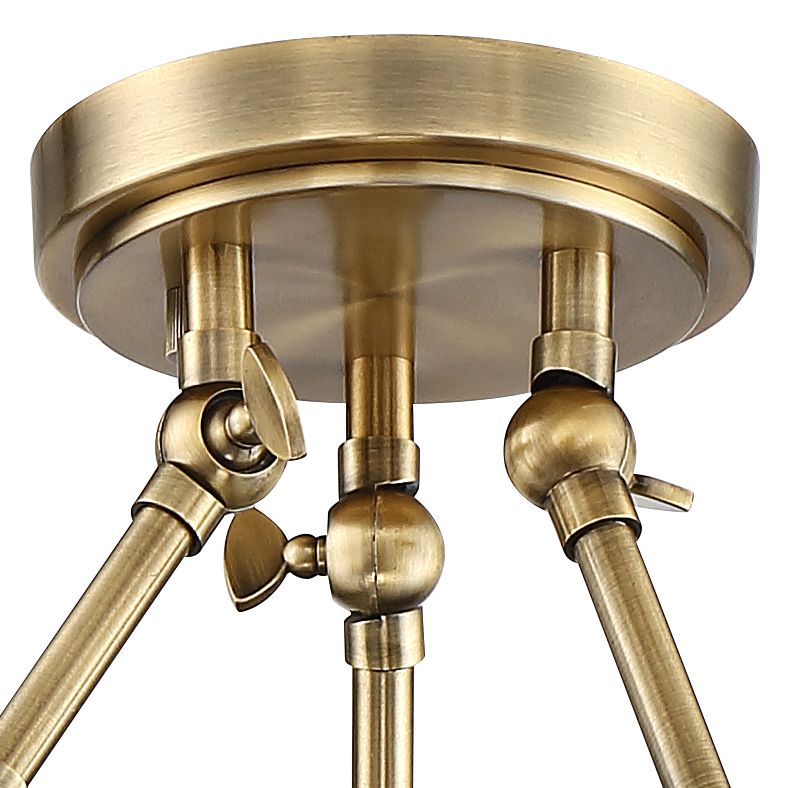 Pro Track Arnold 3Light Antique Brass LED Ceiling Light 61E81