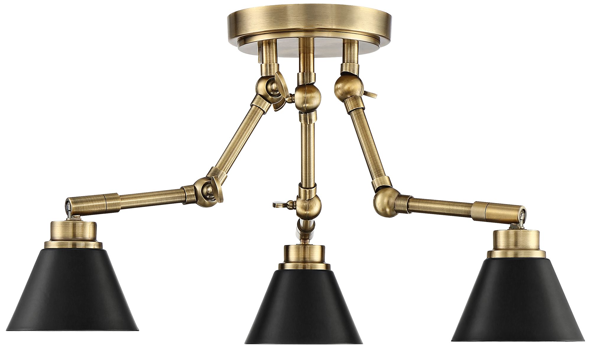 Pro Track Arnold 3Light Antique Brass LED Ceiling Light