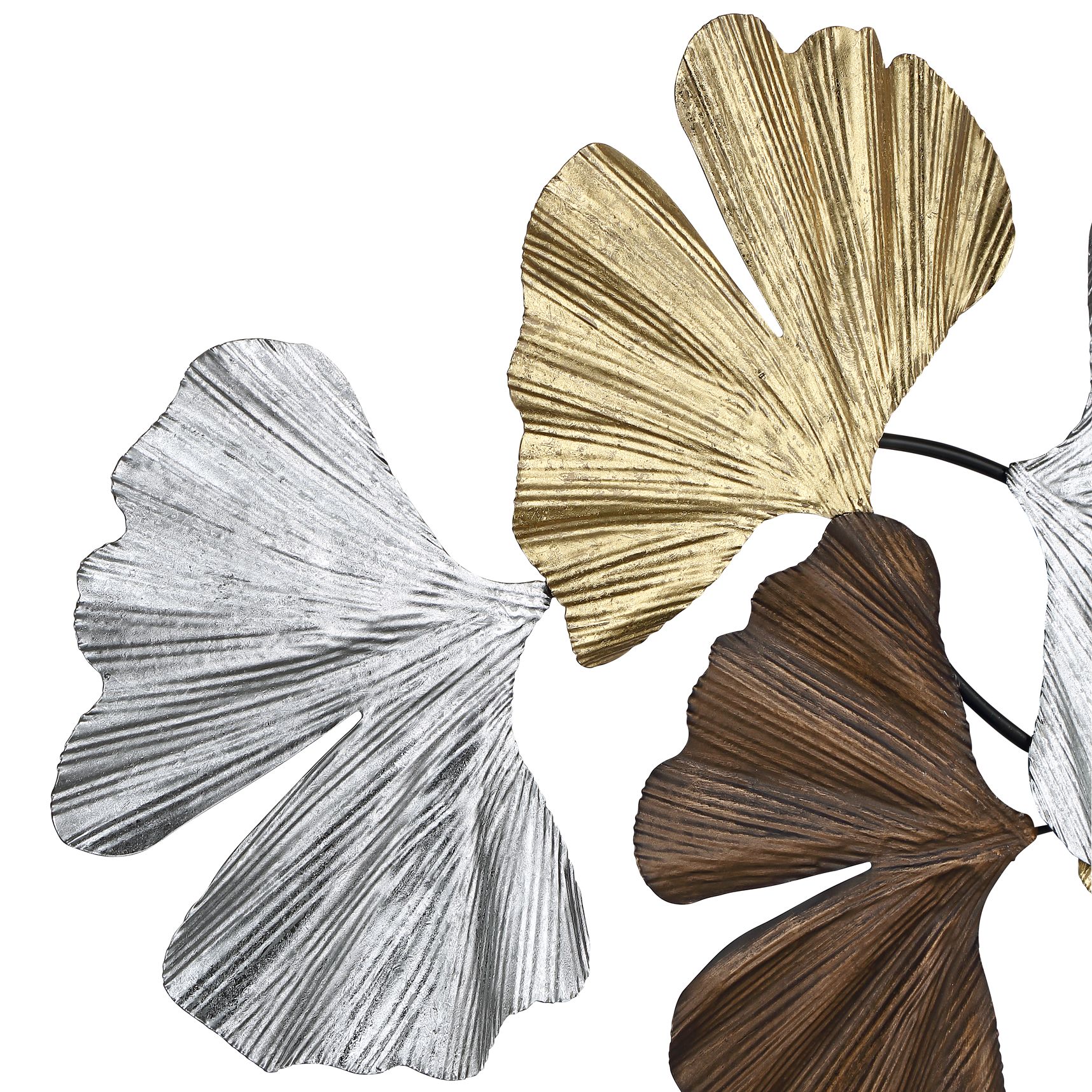 Metallic Leaves 41" Wide Metal Wall Art 61K40 Lamps Plus