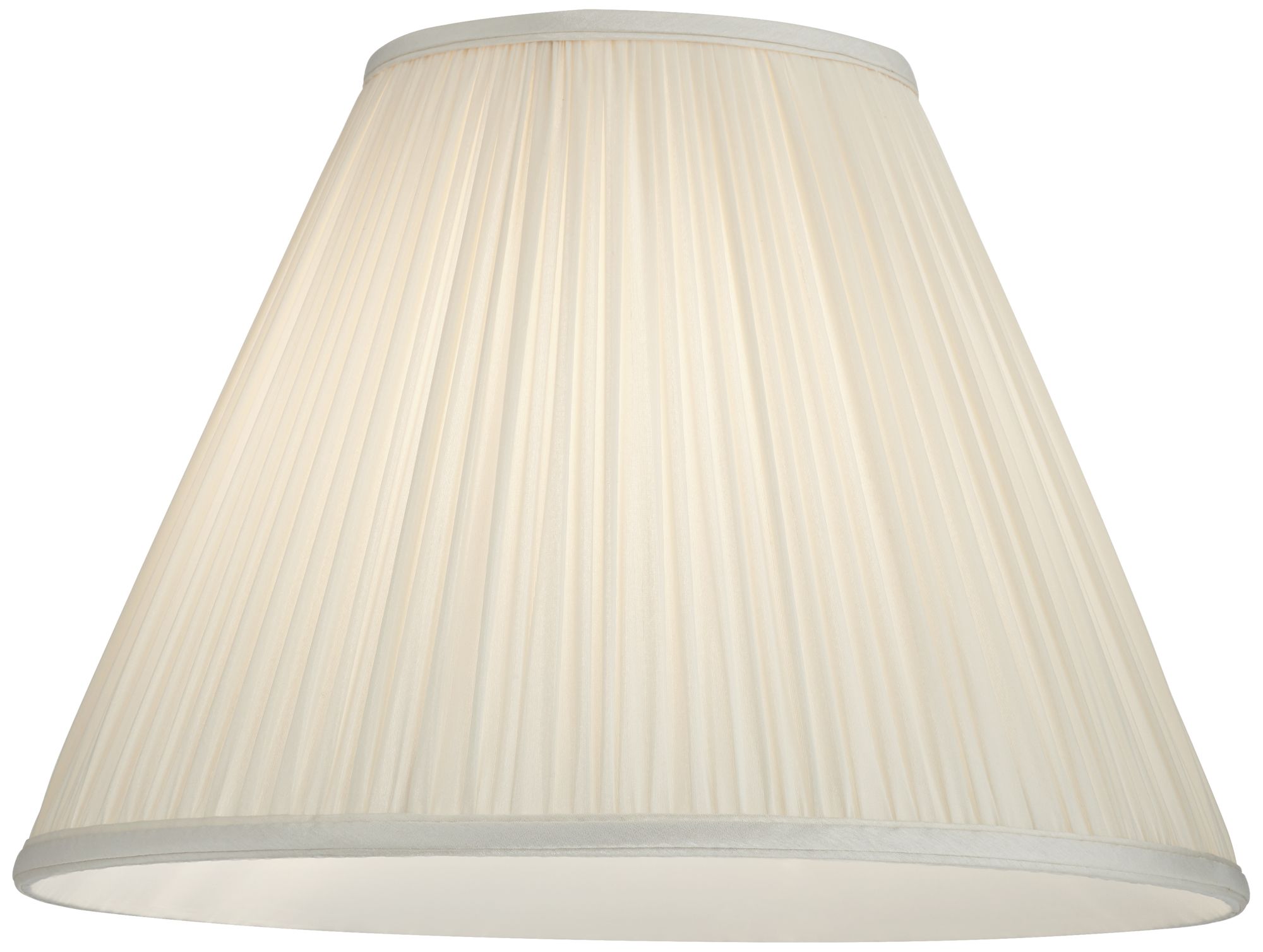 Beige Mushroom Pleated Empire Lamp Shade 7x16x12 (Spider) 62F19
