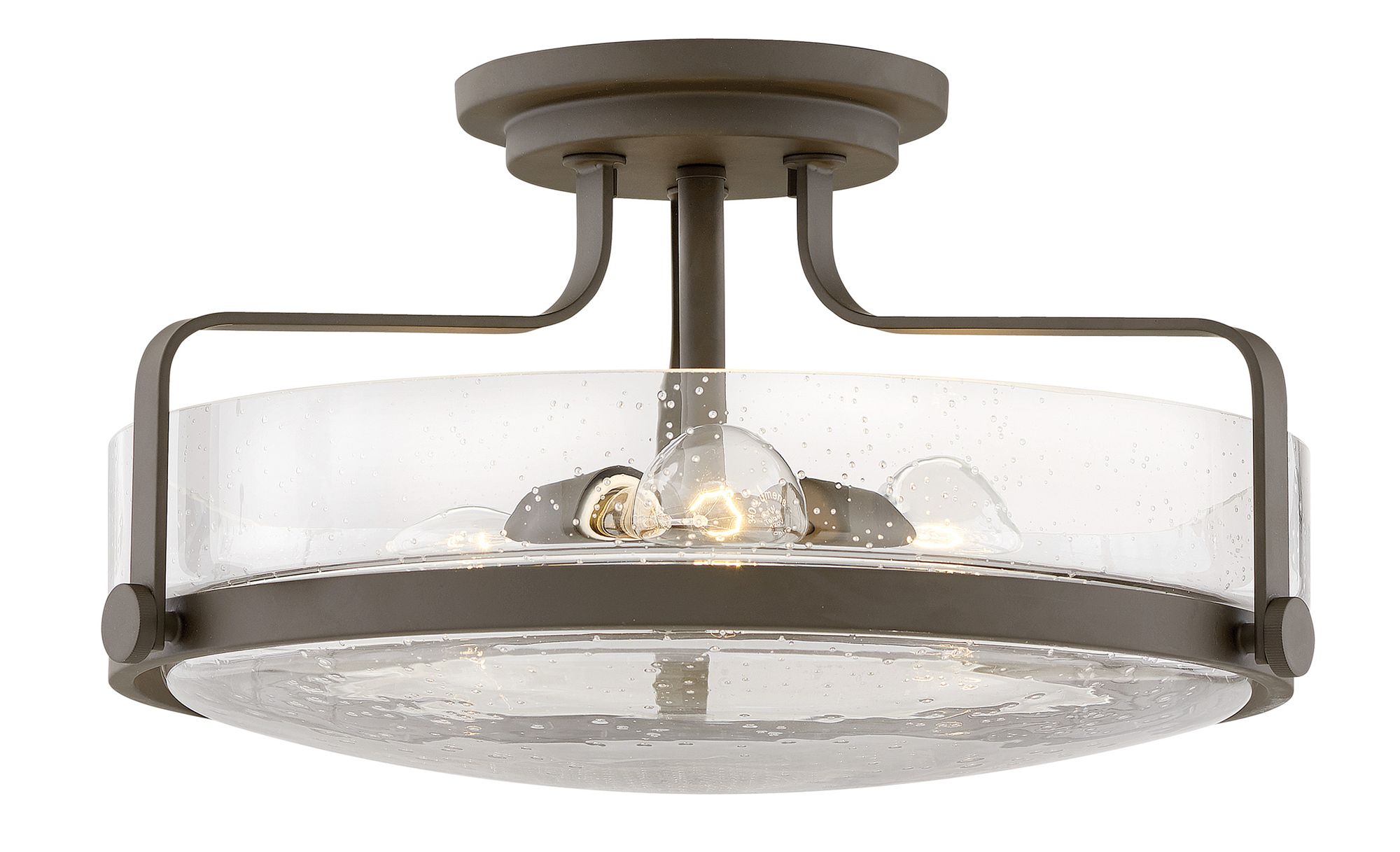 Harper 18" Wide Seeded Glass Ceiling Light by Hinkley 62X27 Lamps Plus