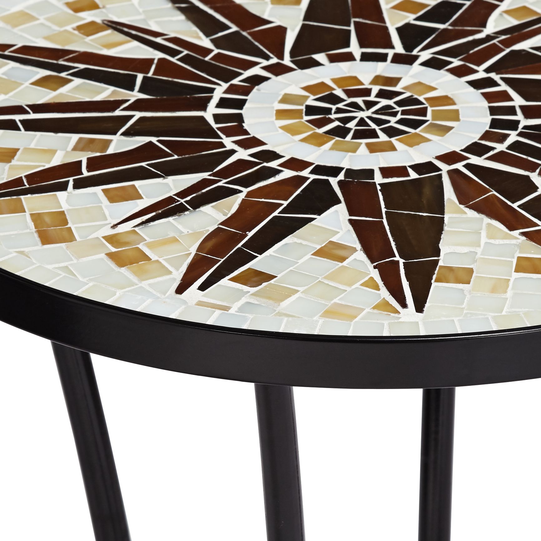 Sunburst Mosaic Black Outdoor Accent Table 63V12 Lamps Plus