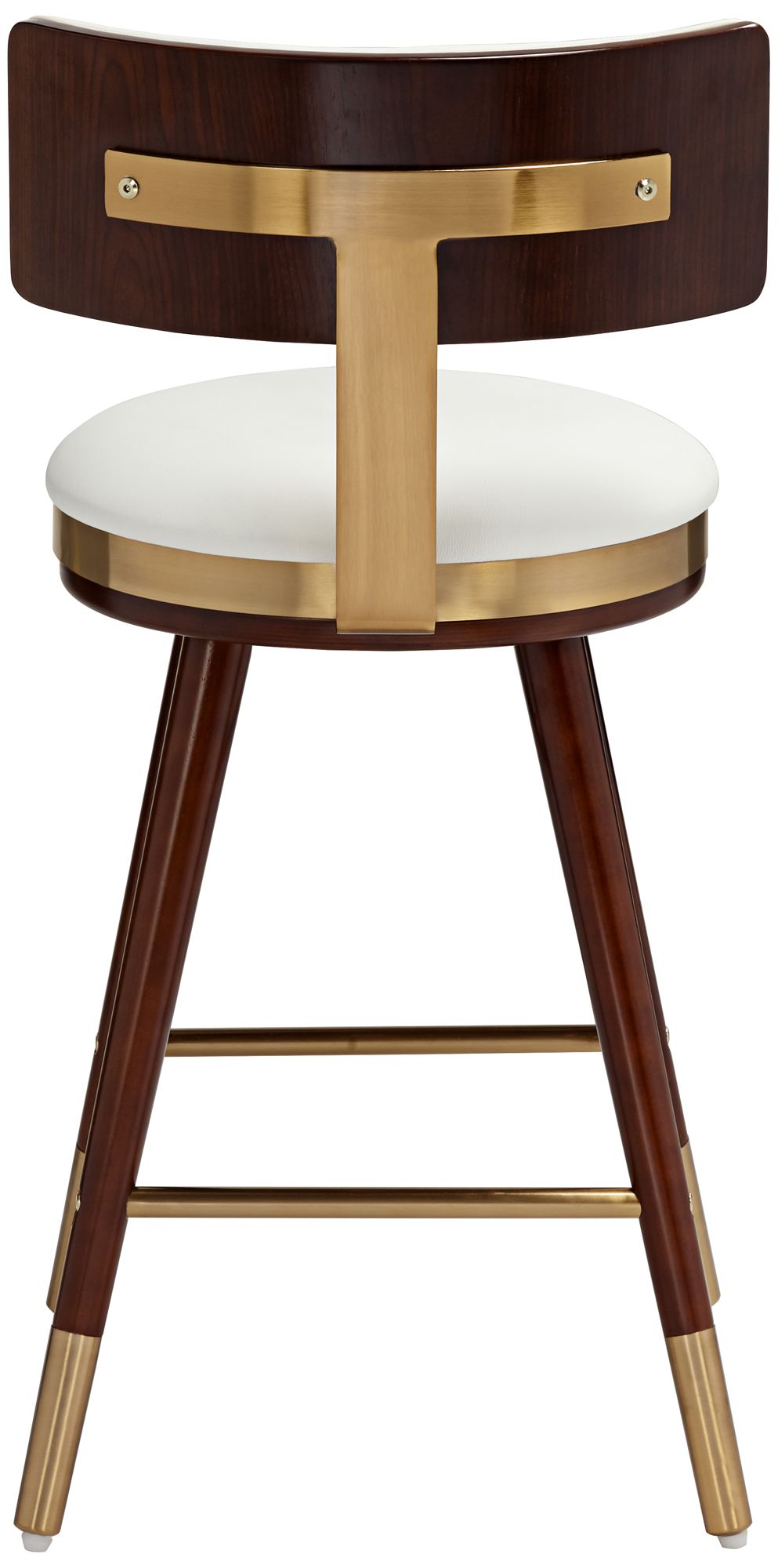 White Leather Bar Stools With Gold Legs Odditieszone