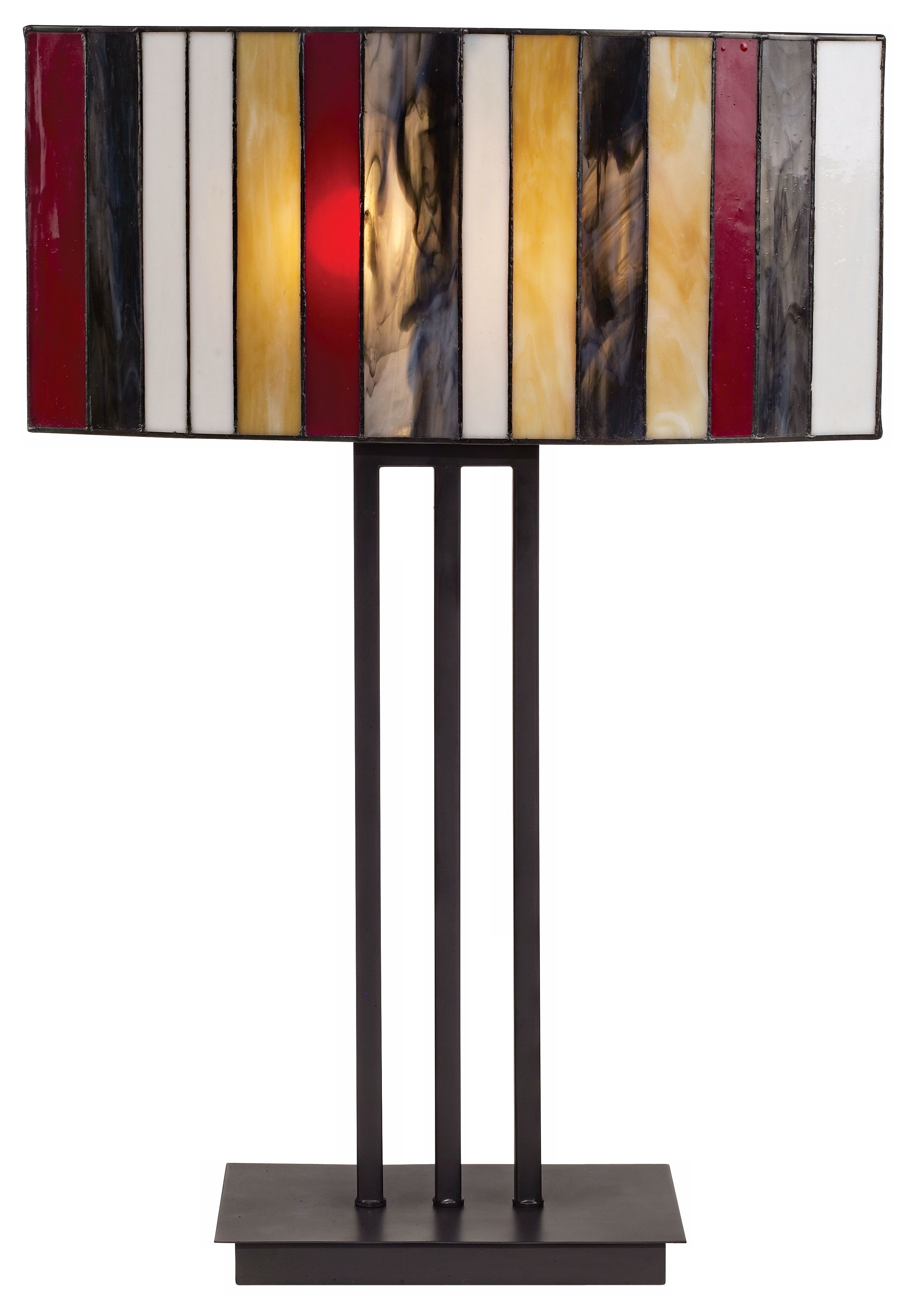 Striped Art Glass Iron Base Table Lamp 65251 Lamps Plus