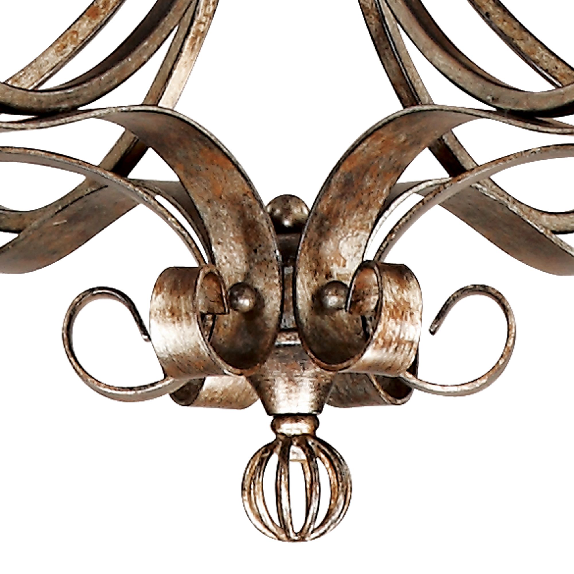 Franklin Iron Works Amber Scroll 31 1/2" Wide Chandelier 66471