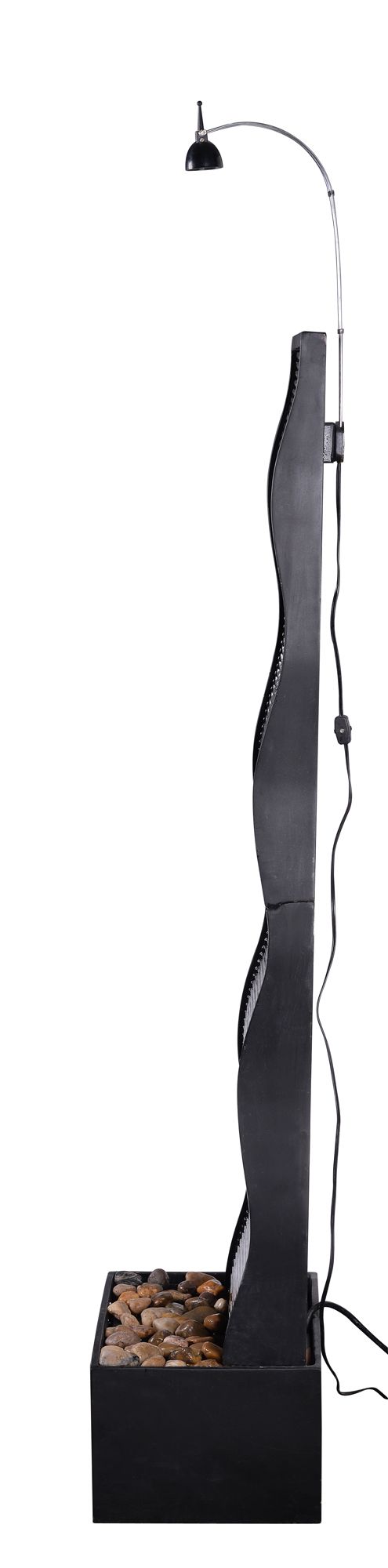 Kenroy Home Ripple 55 3/4"H Black LED Indoor Floor Fountain 66H66