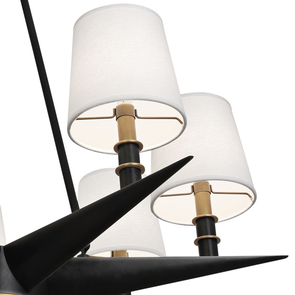 Cosmos 35 3/4" Wide Bronze and Brass 8Light Chandelier 66M04