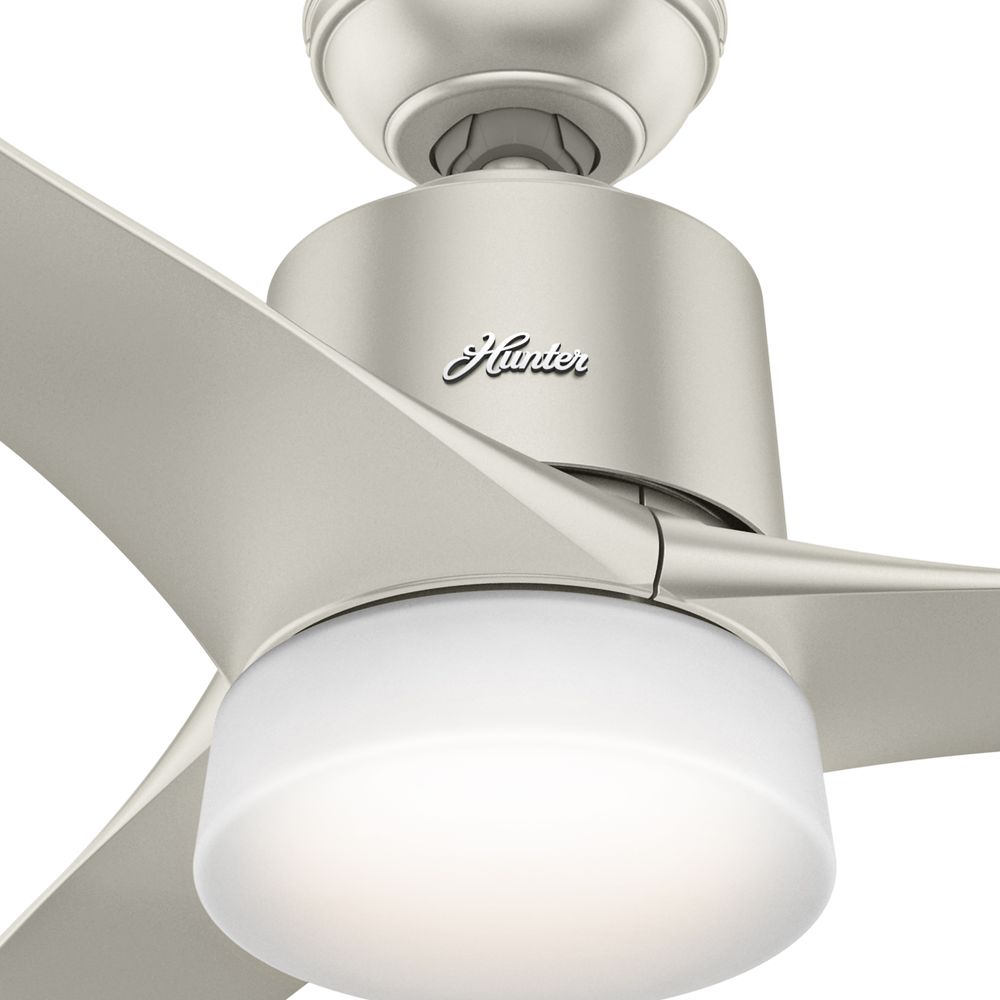 54" Hunter Symphony Matte Nickel Modern LED WiFi Ceiling Fan 66X78