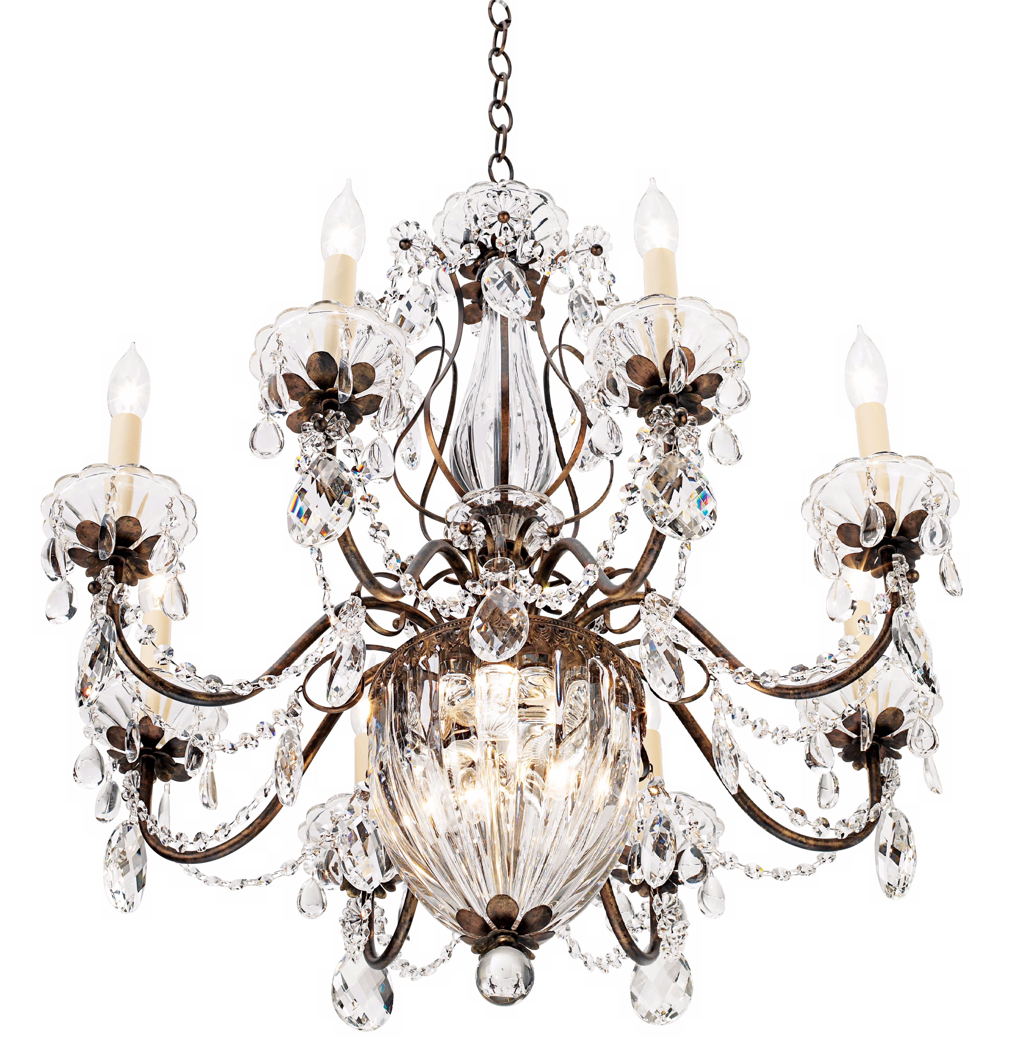 Schonbek Bagatelle 26"W Heirloom Bronze Crystal Chandelier 67107