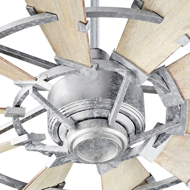 44" Quorum Windmill Galvanized Ceiling Fan 67C27 Lamps Plus