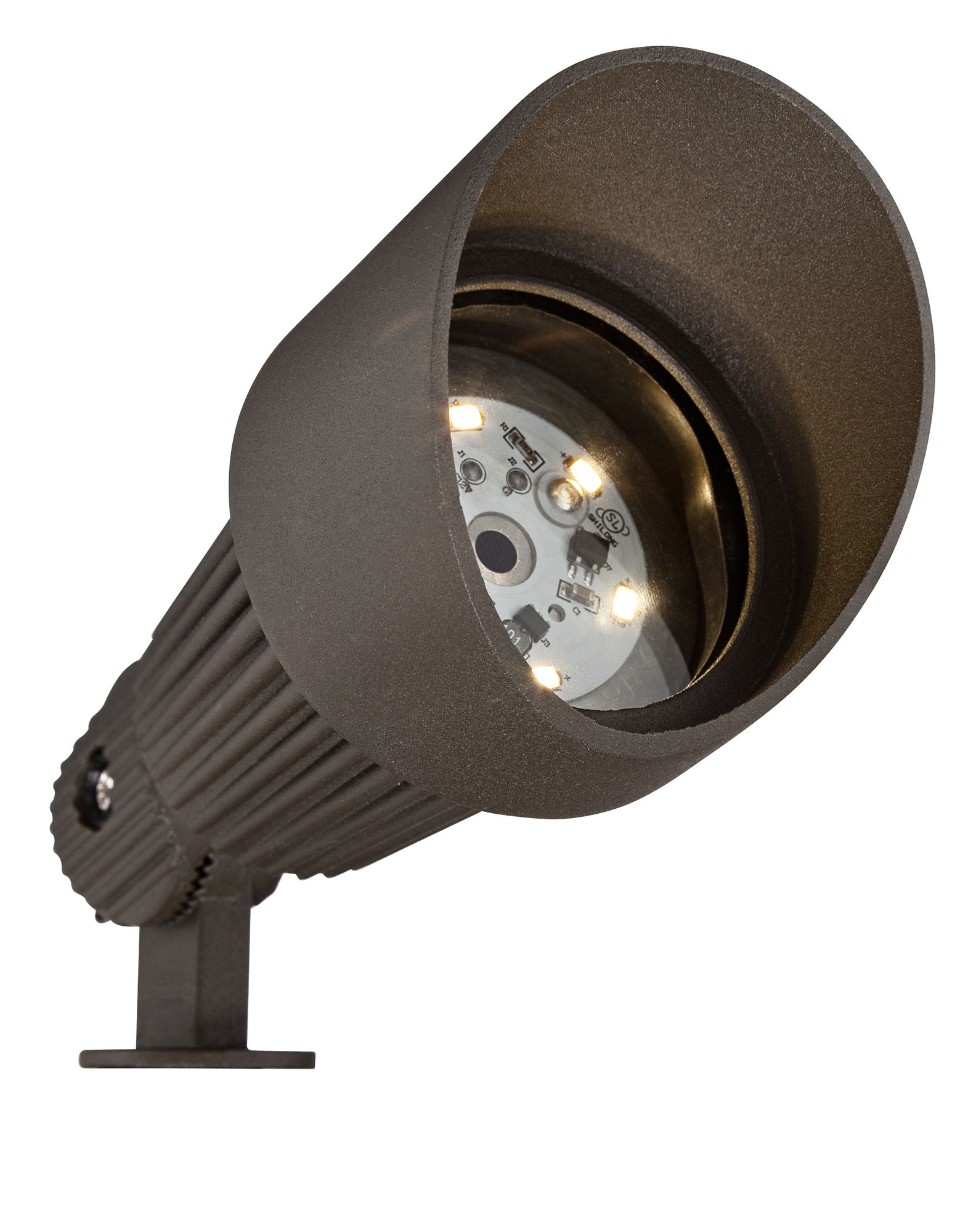 Hooded Bronze 6Piece LED Landscape Spot Light Set 67M86 Lamps Plus